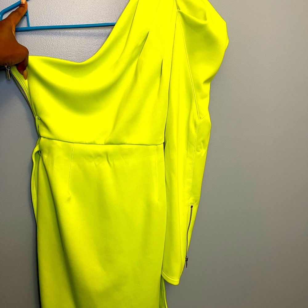 Neon dress with belt